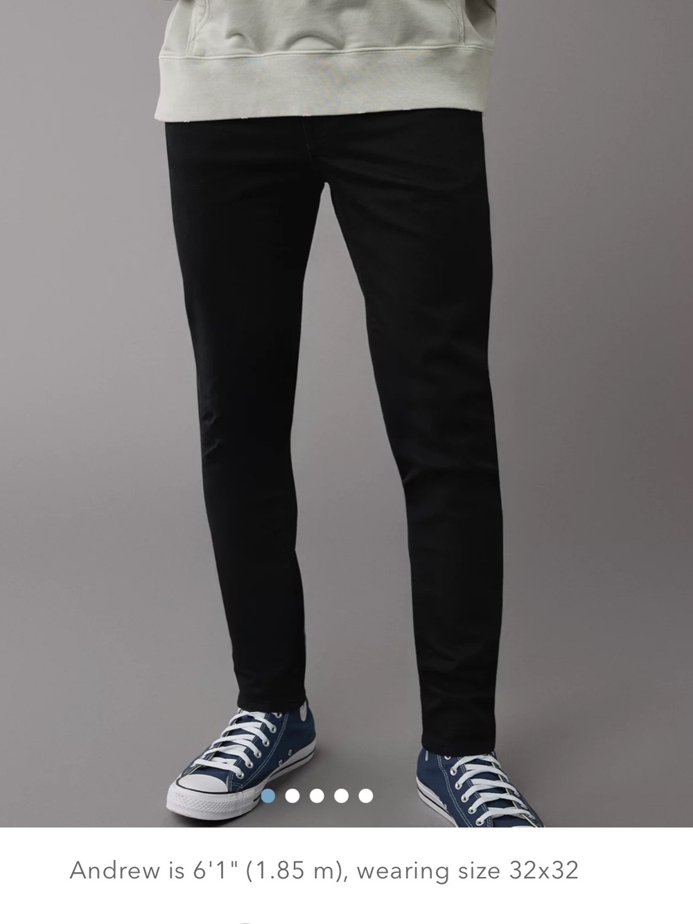 American Eagle Outfitters Men's Black Skinny Jeans
